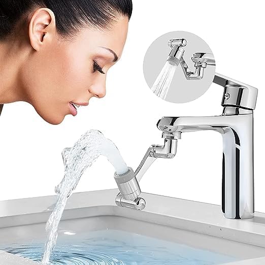 Filter Faucet -Kitchen 720 Rotatable Splash Filter Faucet Sprayer Head Flexible Bathroom Tap Extender