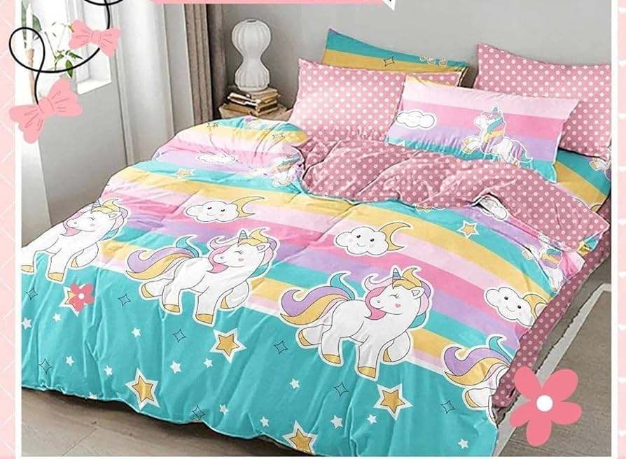 Glace Cotton Printed Double Bedsheets