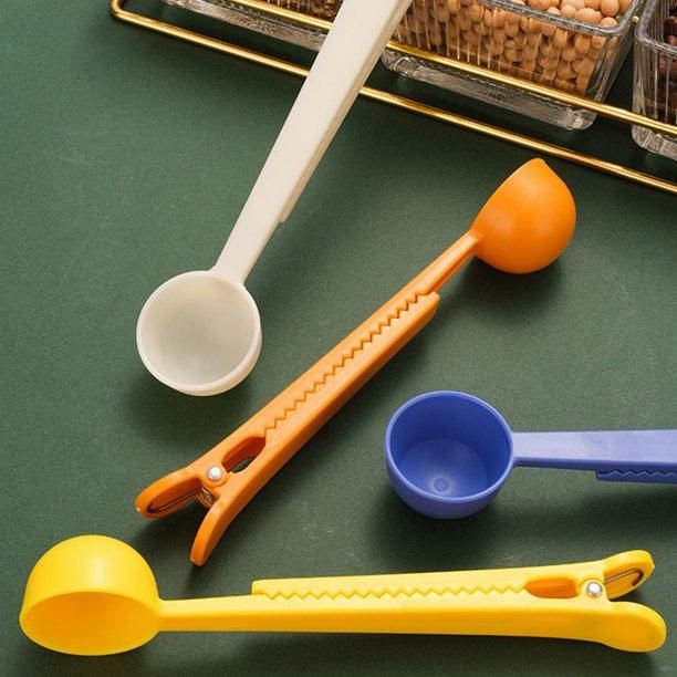 Spoon Clip-Clip Spoon Ergonomic 2-in-1 Plastic Coffee Spoon Sealing Bag Clip Kitchen Tools Buy 1 Get 1