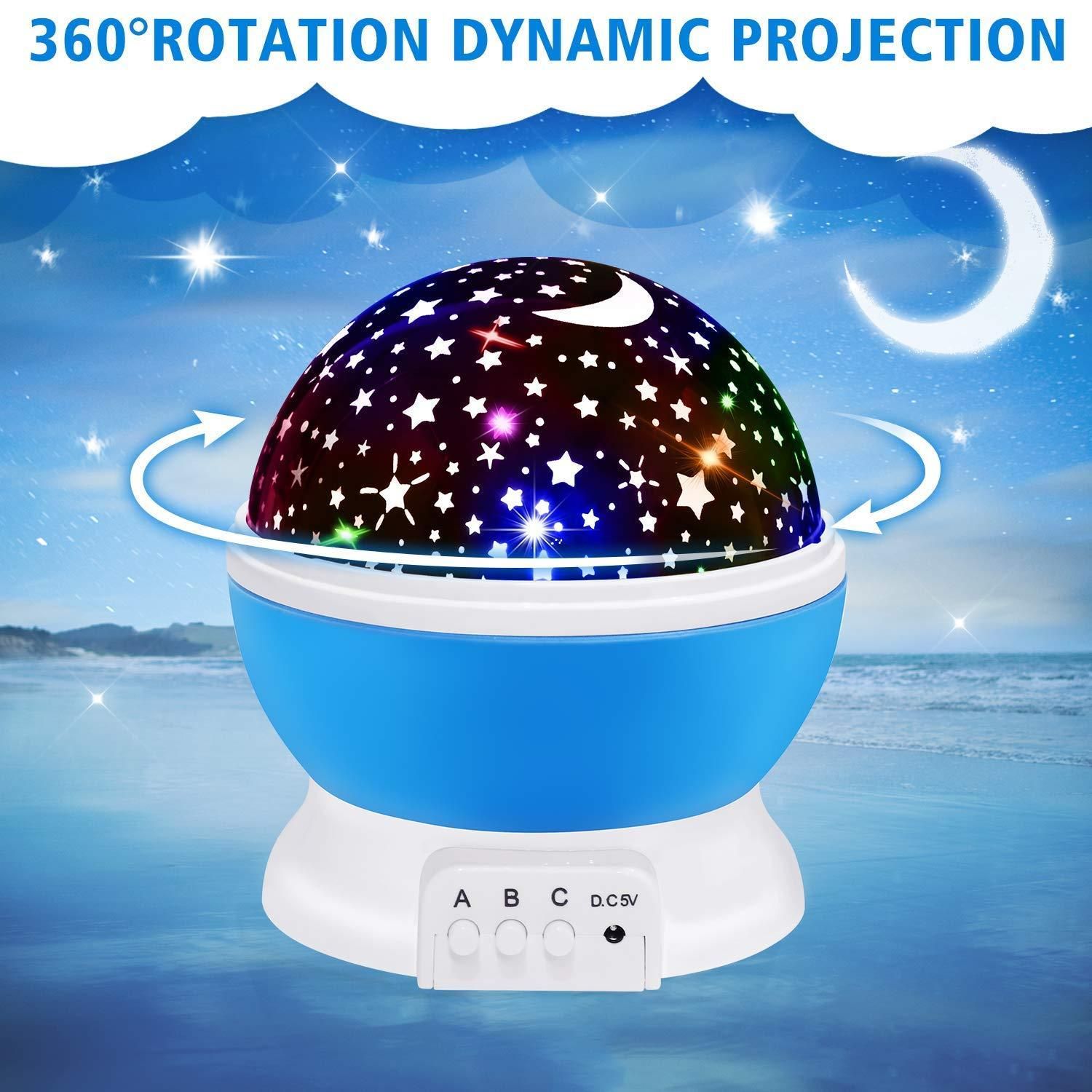 Star Master Rotating 360 Degree Moon Night Light Lamp Projector