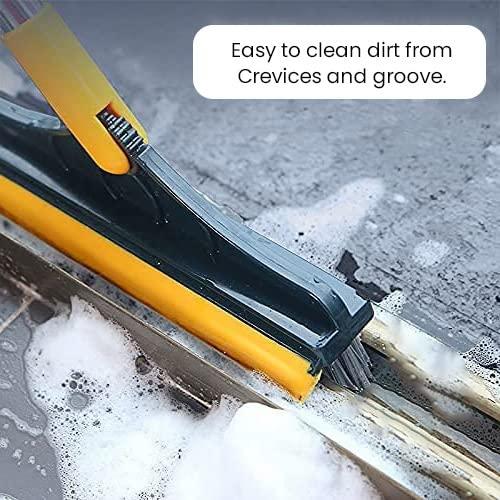 Long Handle 120 Rotating Bathroom/Kitchen/Multifunctional Cleaning Brush with Wiper 2 in 1 Tiles