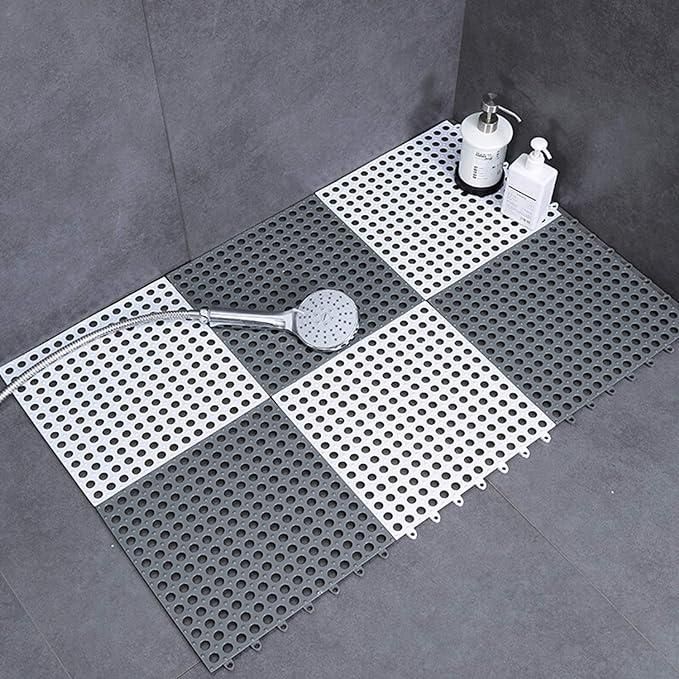 Plastic Bath Mat with Drain Holes and Drainage