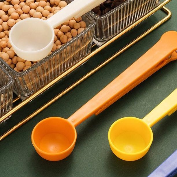 Spoon Clip-Clip Spoon Ergonomic 2-in-1 Plastic Coffee Spoon Sealing Bag Clip Kitchen Tools Buy 1 Get 1