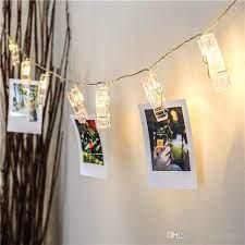 16 Photo Clip LED String Lights for Photo Hanging Birthday Festival Wedding Party for Home Patio Lawn Restaurants Home Decoration