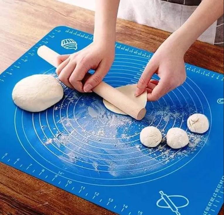 Silicone Fondant Rolling Mat Non-Stick Reusable Pastry Fondant Dough Roti Chapati Rolling Baking Sheet Mat with Measurements