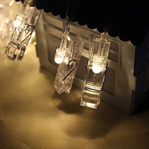 16 Photo Clip LED String Lights for Photo Hanging Birthday Festival Wedding Party for Home Patio Lawn Restaurants Home Decoration