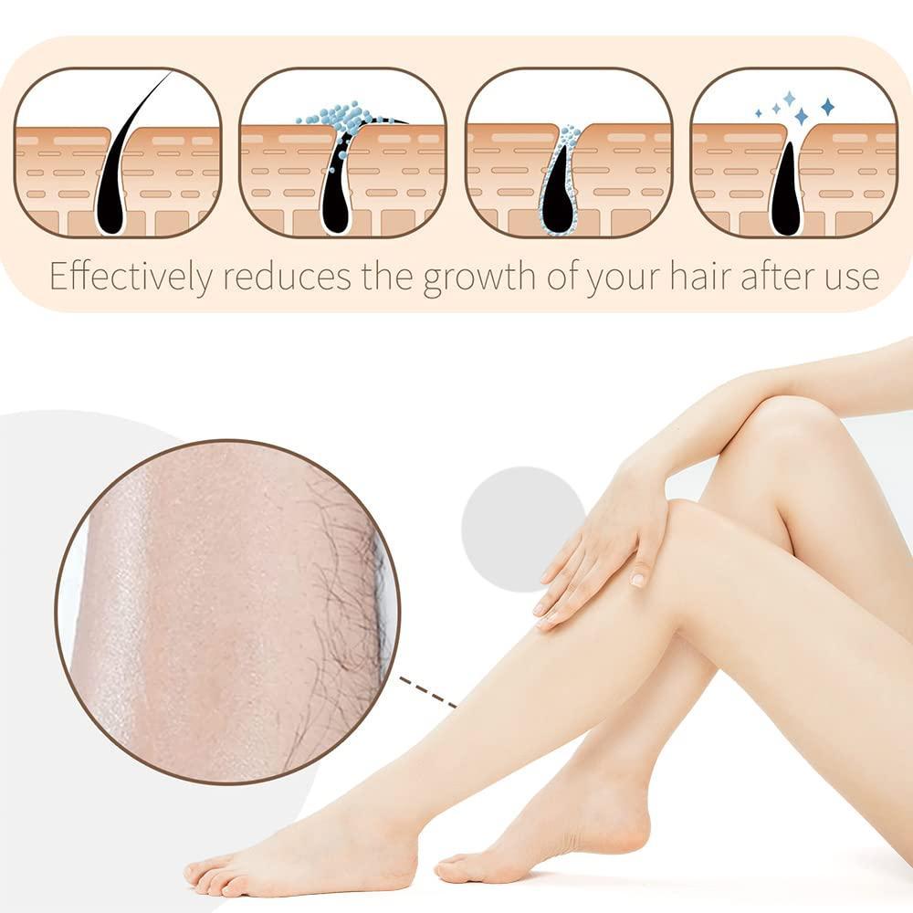 Crystal Hair Eraser for Women and Men, Magic Crystal Hair Remover Painless Exfoliation Hair Removal Tool for Arms Legs Back, Washable Crystal Epilator Without Shaving for Smooth Skin Gifts